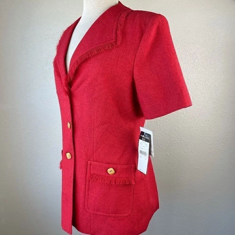 NWT Sag Harbor Red Matching Dress Jacket & Slacks - Picture 4 of 14